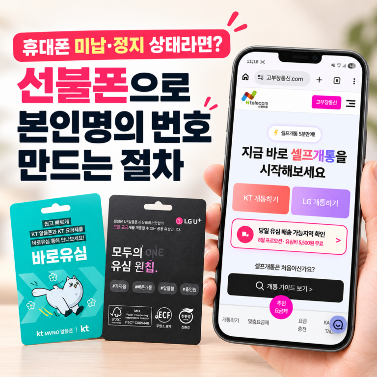 휴대폰 미납·정지 상태라면? 선불폰으로 본인명의 번호 만드는 절차